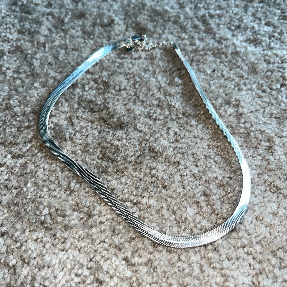 Silver snake necklace